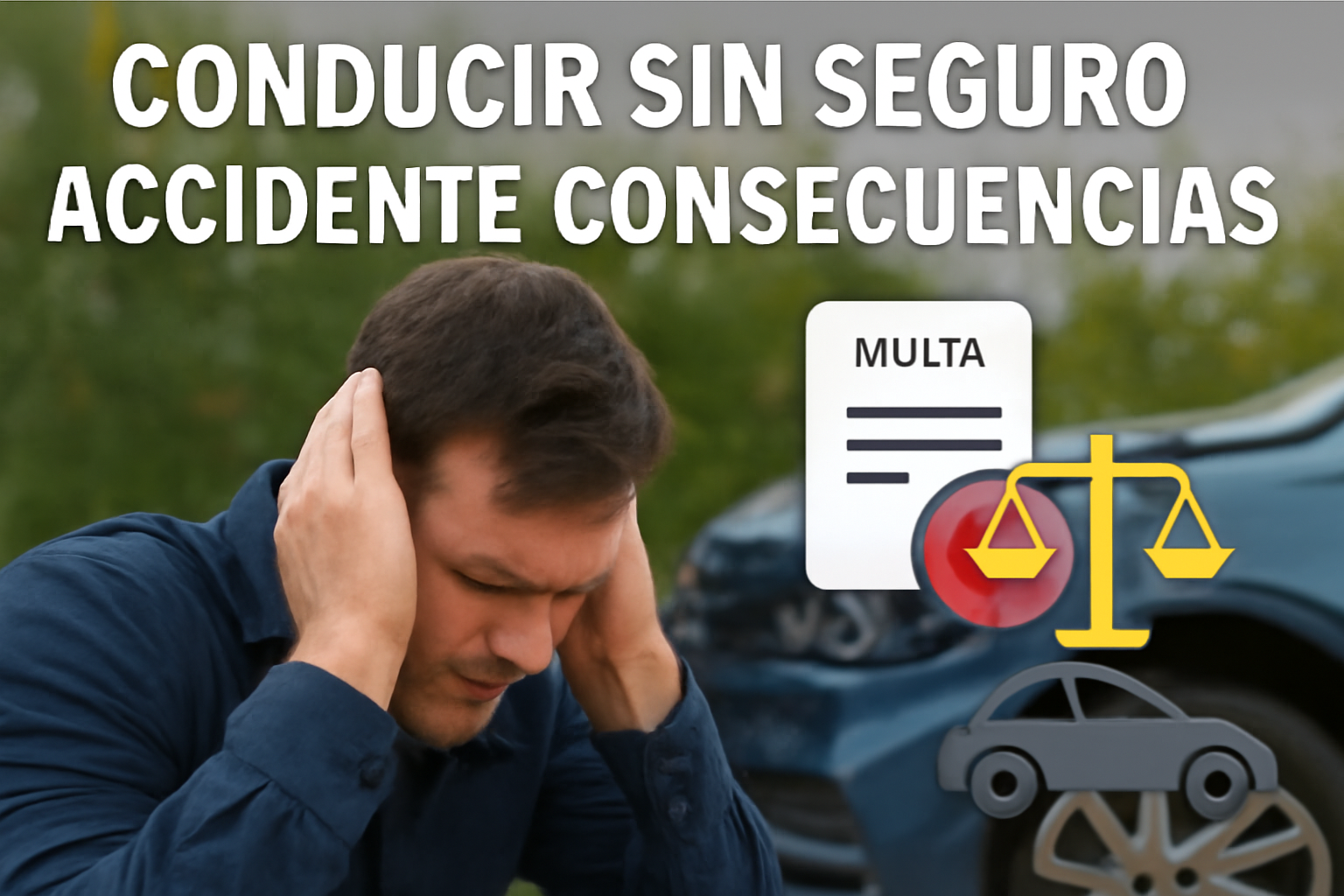 conducir sin seguro accidente consecuencias