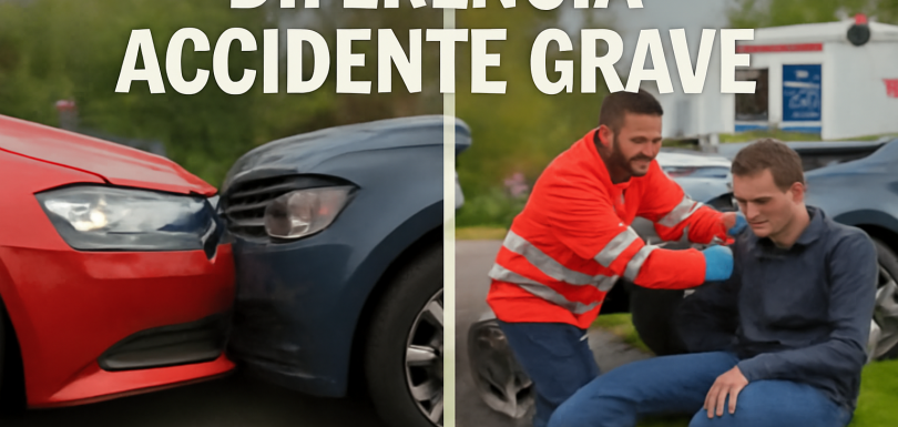 diferencia accidente leve grave