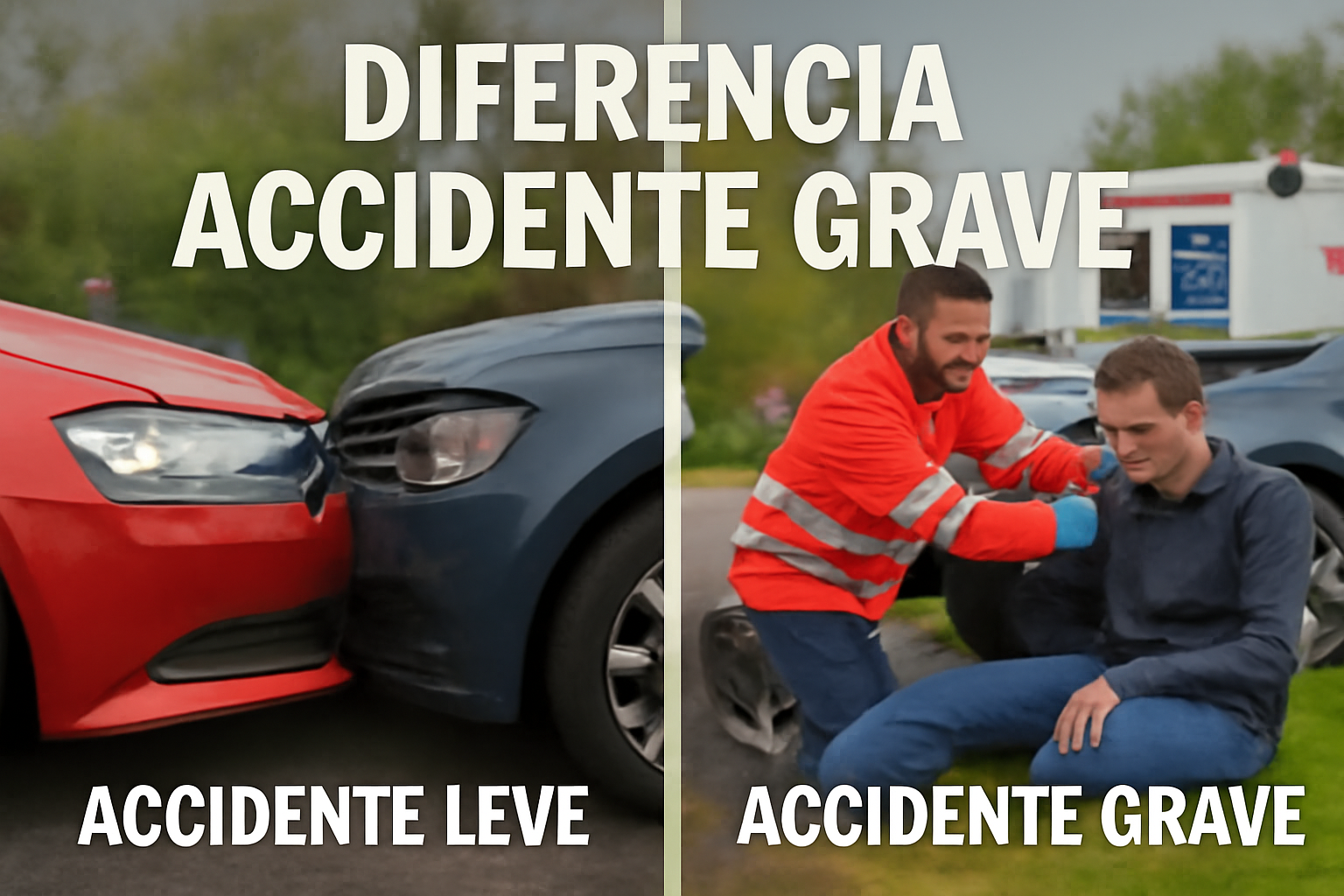 diferencia accidente leve grave
