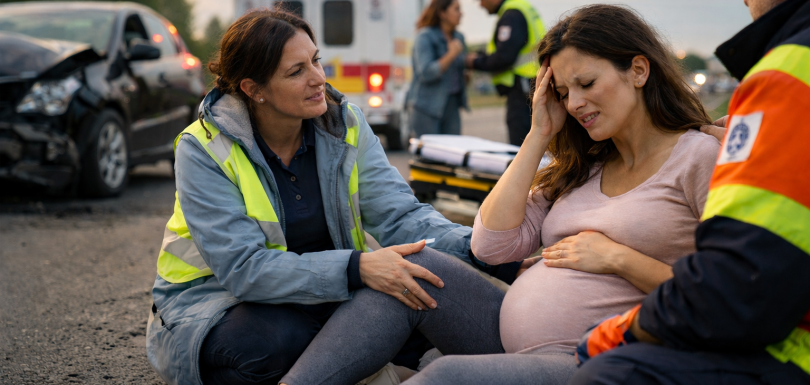 accidentes de tráfico en mujeres embarazadas