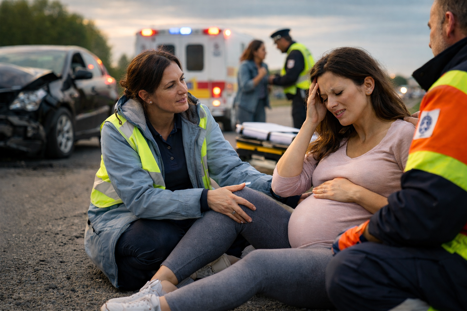 accidentes de tráfico en mujeres embarazadas