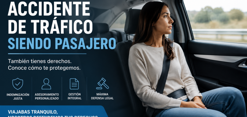 Accidente de tráfico siendo pasajero