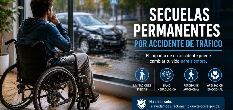 Secuelas permanentes por accidente de tráfico