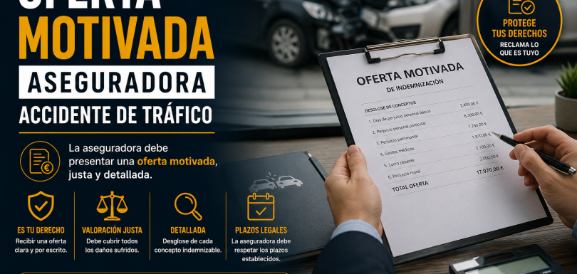 oferta motivada aseguradora accidente de tráfico